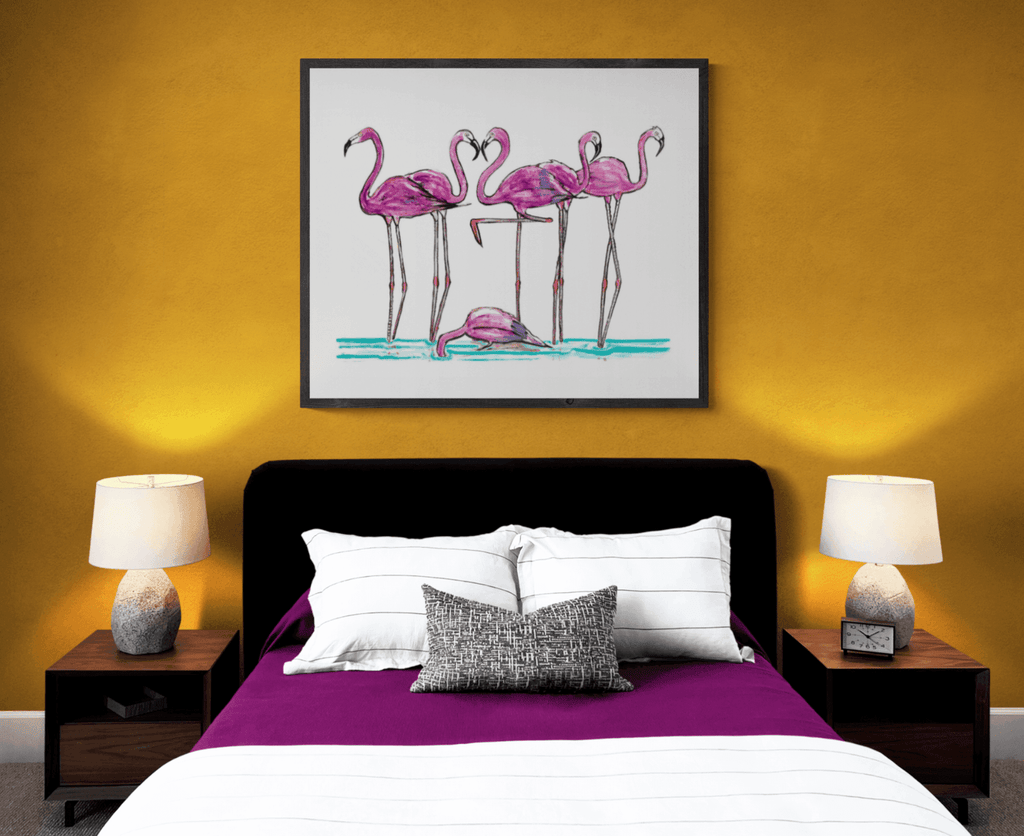 FLAMINGO LONG LEGS PRINT - Charlotte Posner