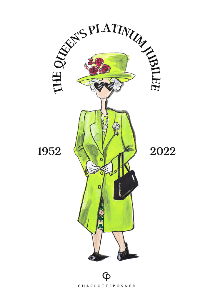 JUBILEE QUEEN GREEN PRINT - Charlotte Posner