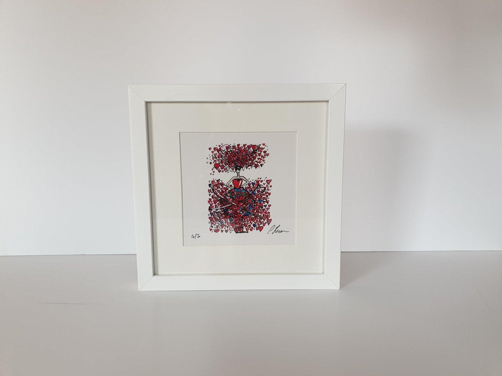 LOVE MAKES THE WORLD GO ROUND SQUARE PRINT - Charlotte Posner
