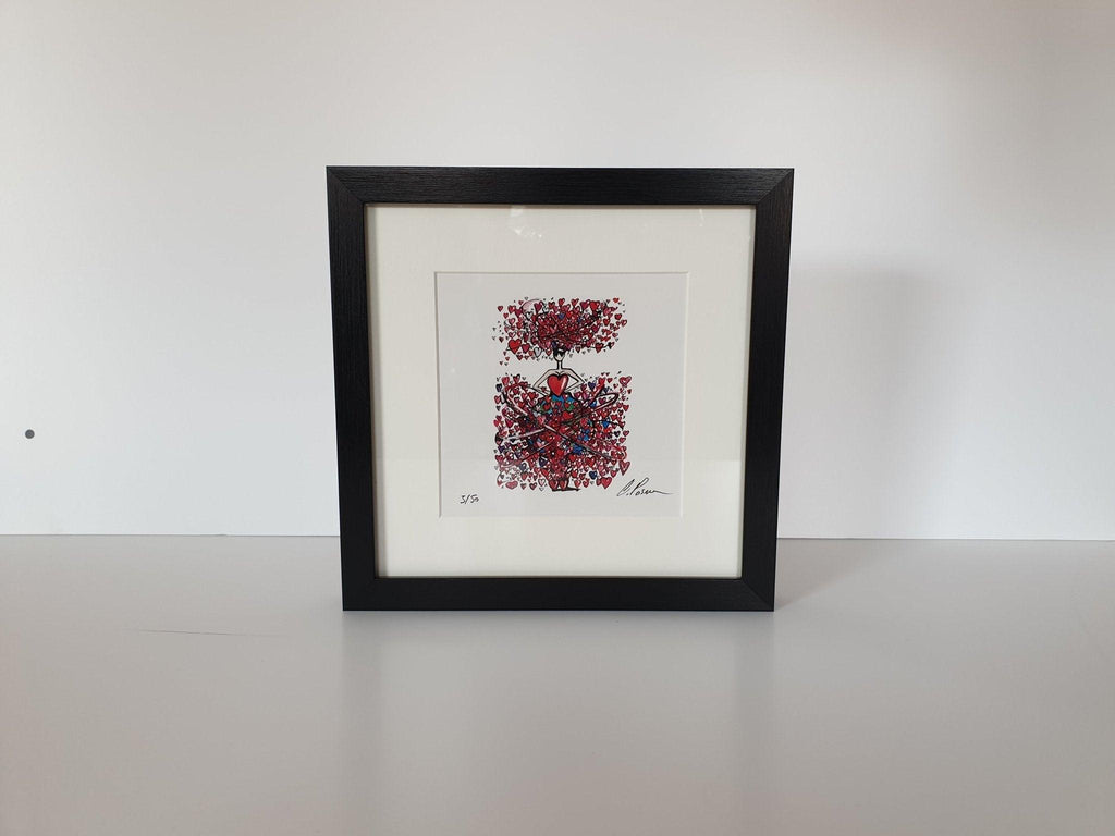 LOVE MAKES THE WORLD GO ROUND SQUARE PRINT - Charlotte Posner