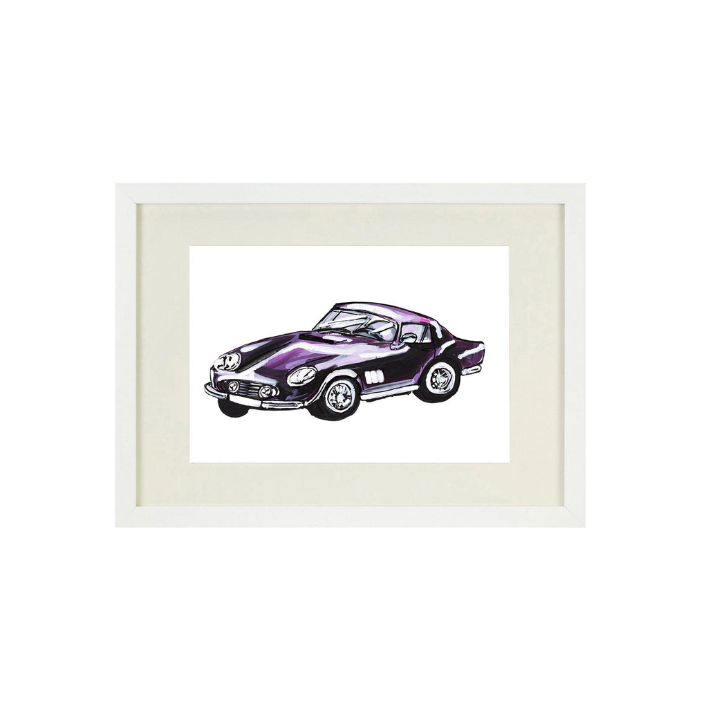 PURPLE CLASSIC CAR PRINT - Charlotte Posner