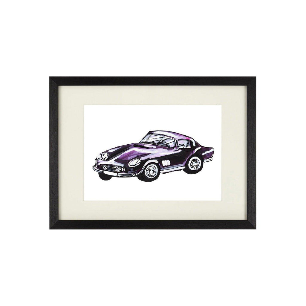 PURPLE CLASSIC CAR PRINT - Charlotte Posner
