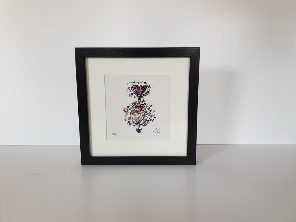 QUEEN OF HEARTS SQUARE PRINT - Charlotte Posner