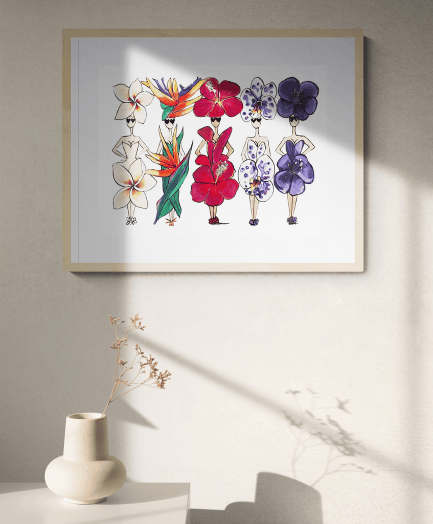 TROPICAL FLOWERS PRINT - Charlotte Posner