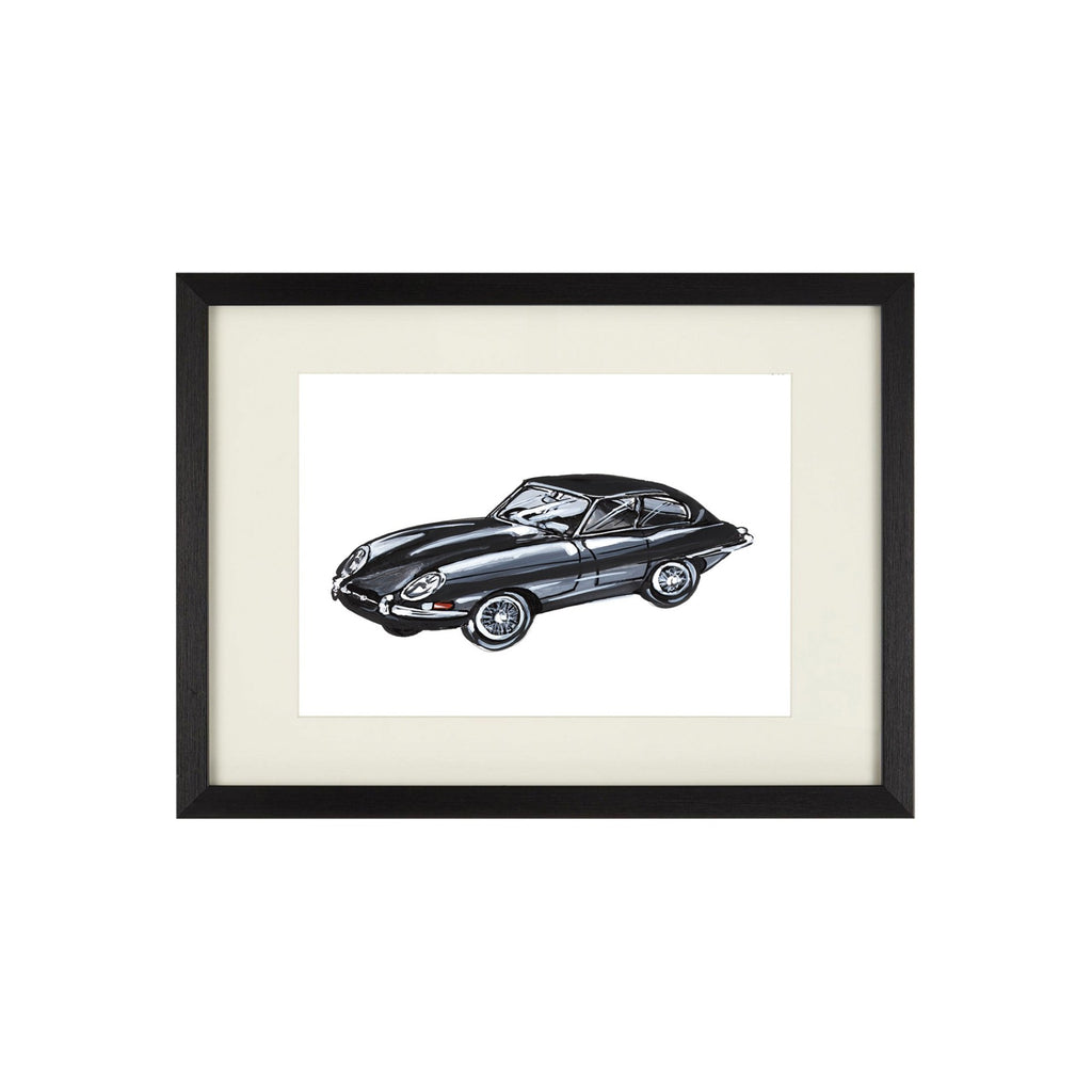 classic car art prints - black