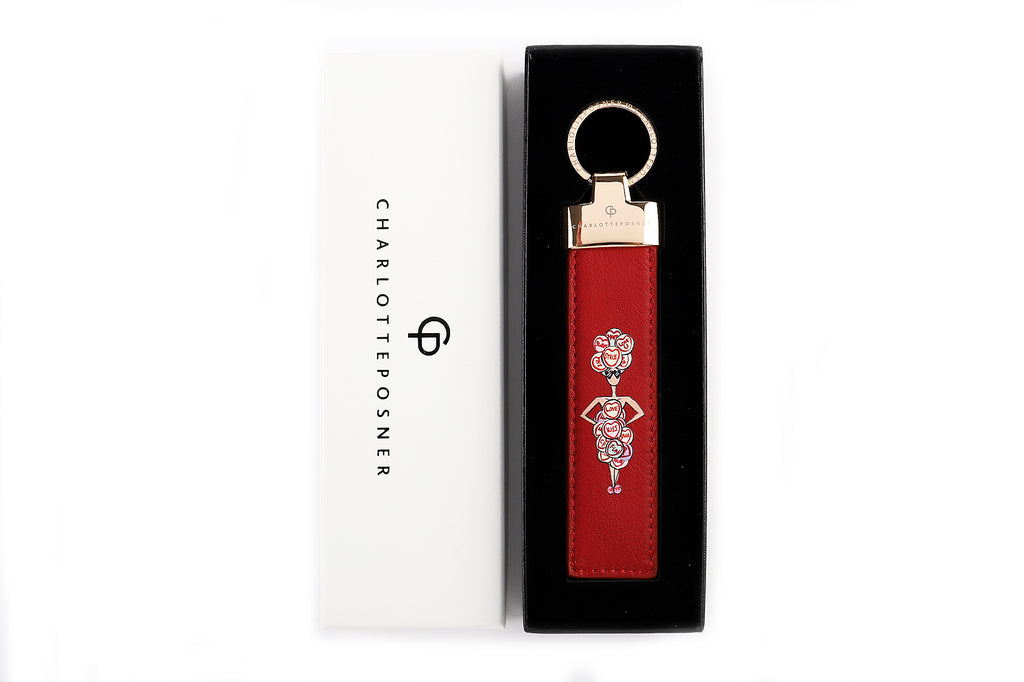 leather keywring gift