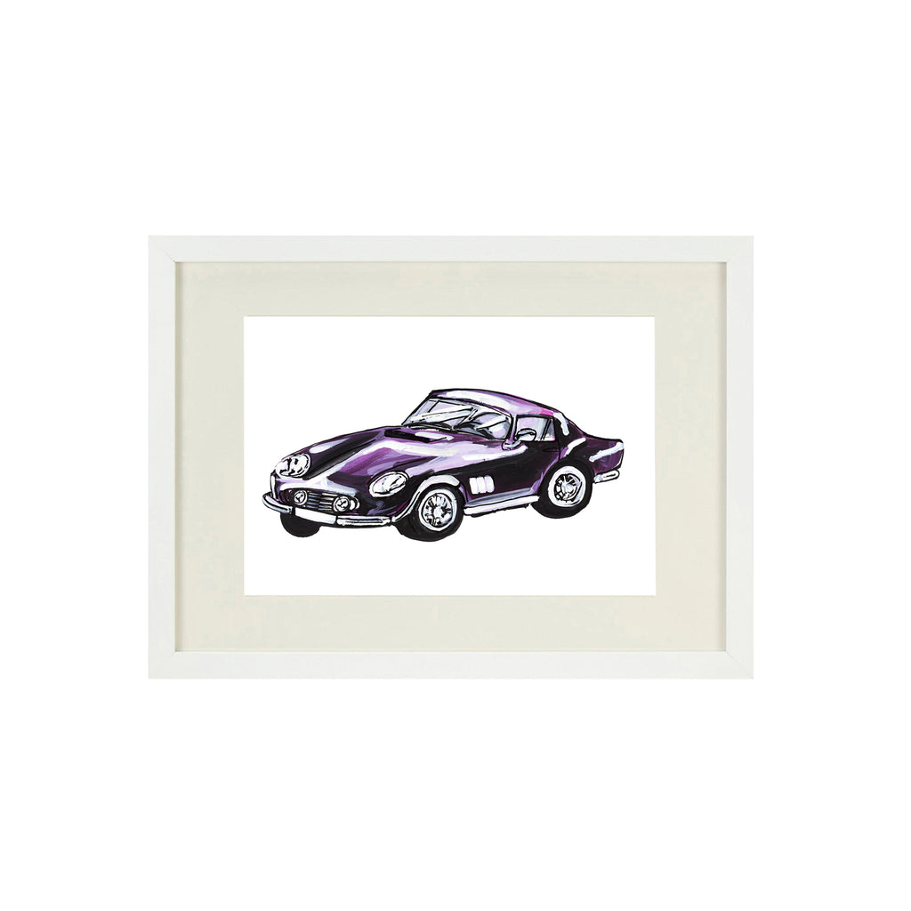 classic car art - purple