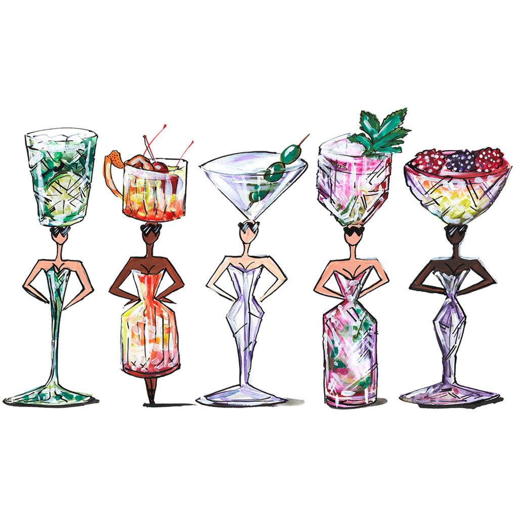 Charlotte Posner art london gift print limited edition cocktail